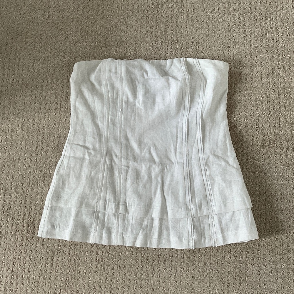 NWT Dissh Strapless Linen Top